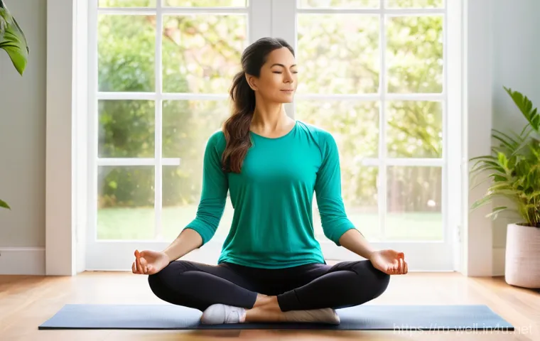 웰빙코디네이터와 건강 코칭 노하우 - **Prompt 1: Inner Harmony and Mindful Living**
    A serene woman, appearing to be in her late 20s t...