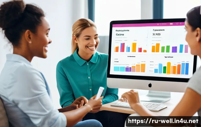 웰빙코디네이터와 고객 설문 설계 - A modern wellness coach conducting an engaging online survey with a diverse group of adult clients u...